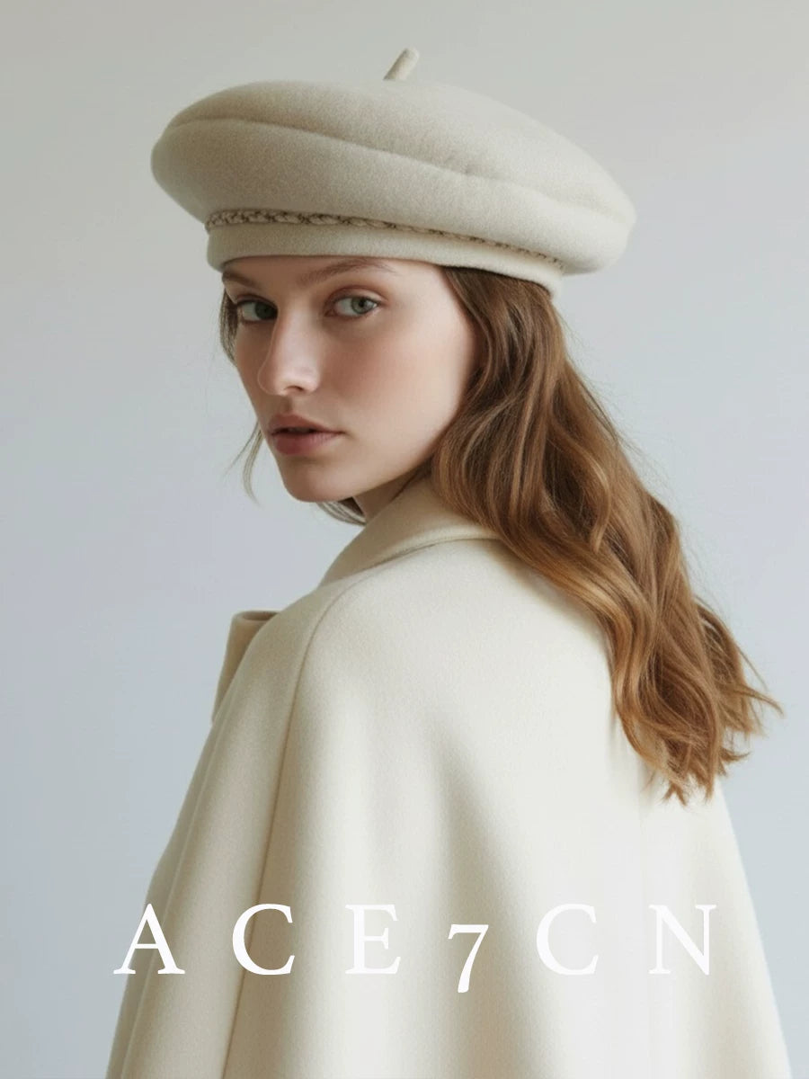 Soft-Crown Wool Beret — ACE7CN
