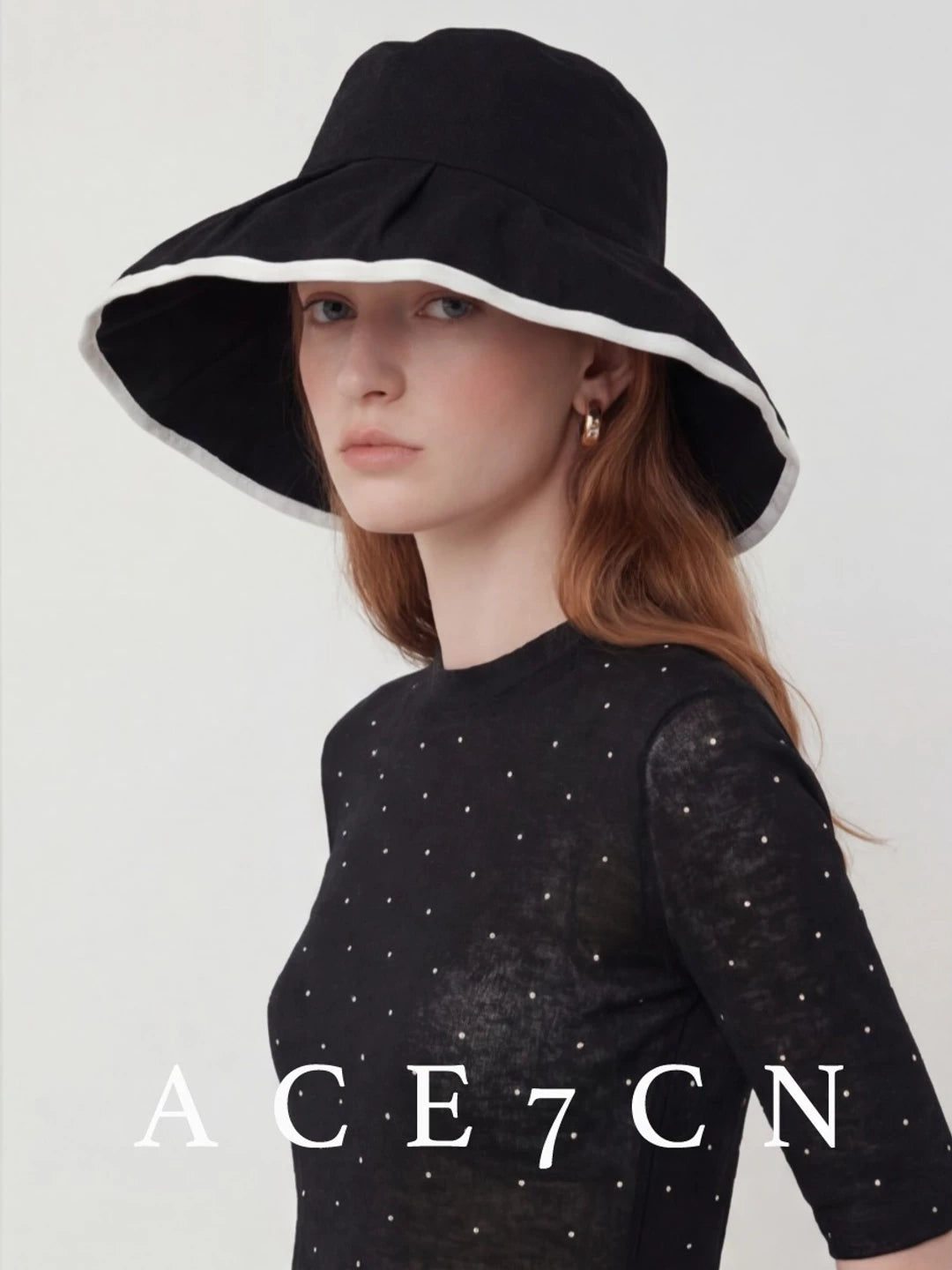 Pinched-Pleat Cloche Bucket Hat — ACE7CN