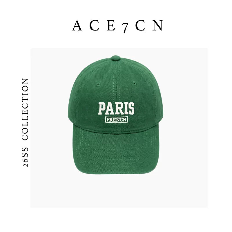 Paris-Embroidered Baseball Cap — ACE7CN