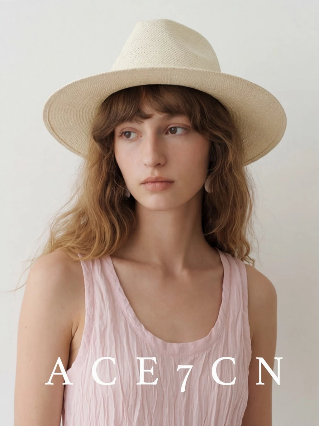 Structured Woven Straw Fedora — ACE7CN