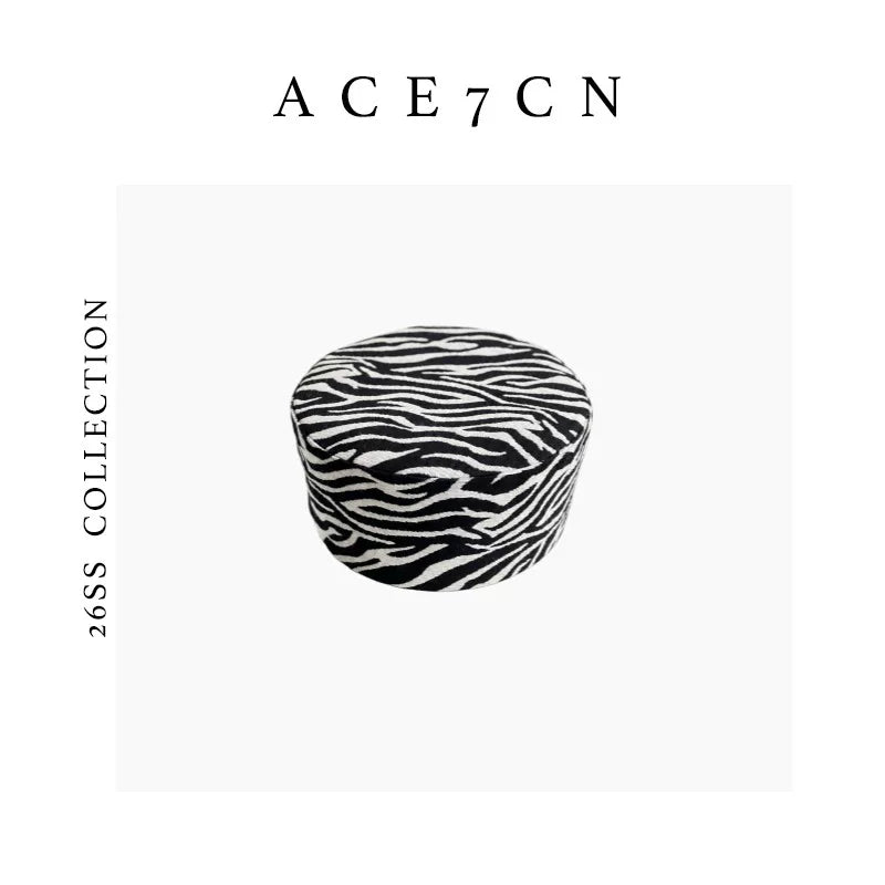 Oversized Zebra Pillbox Hat — ACE7CN