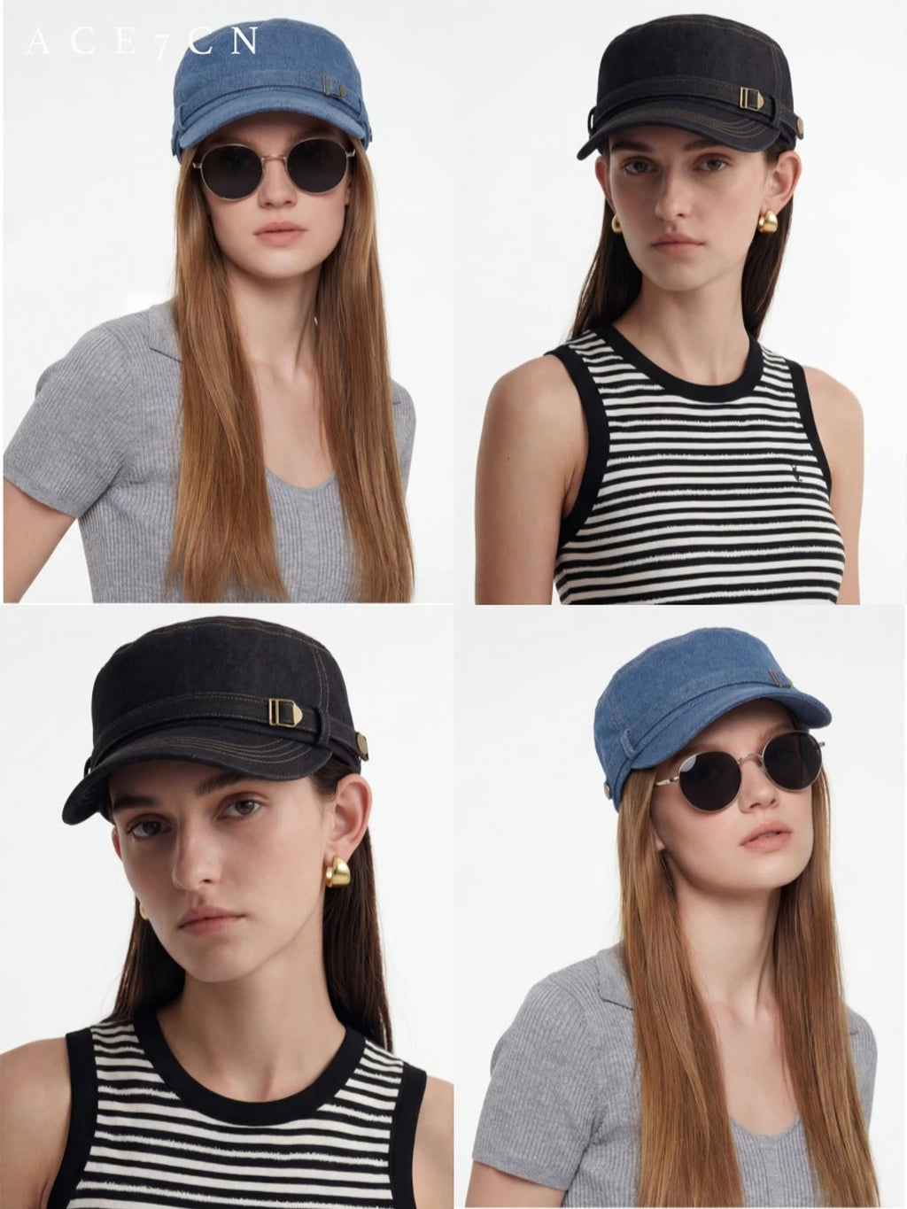 Breathable Denim Equestrian Cap — ACE7CN