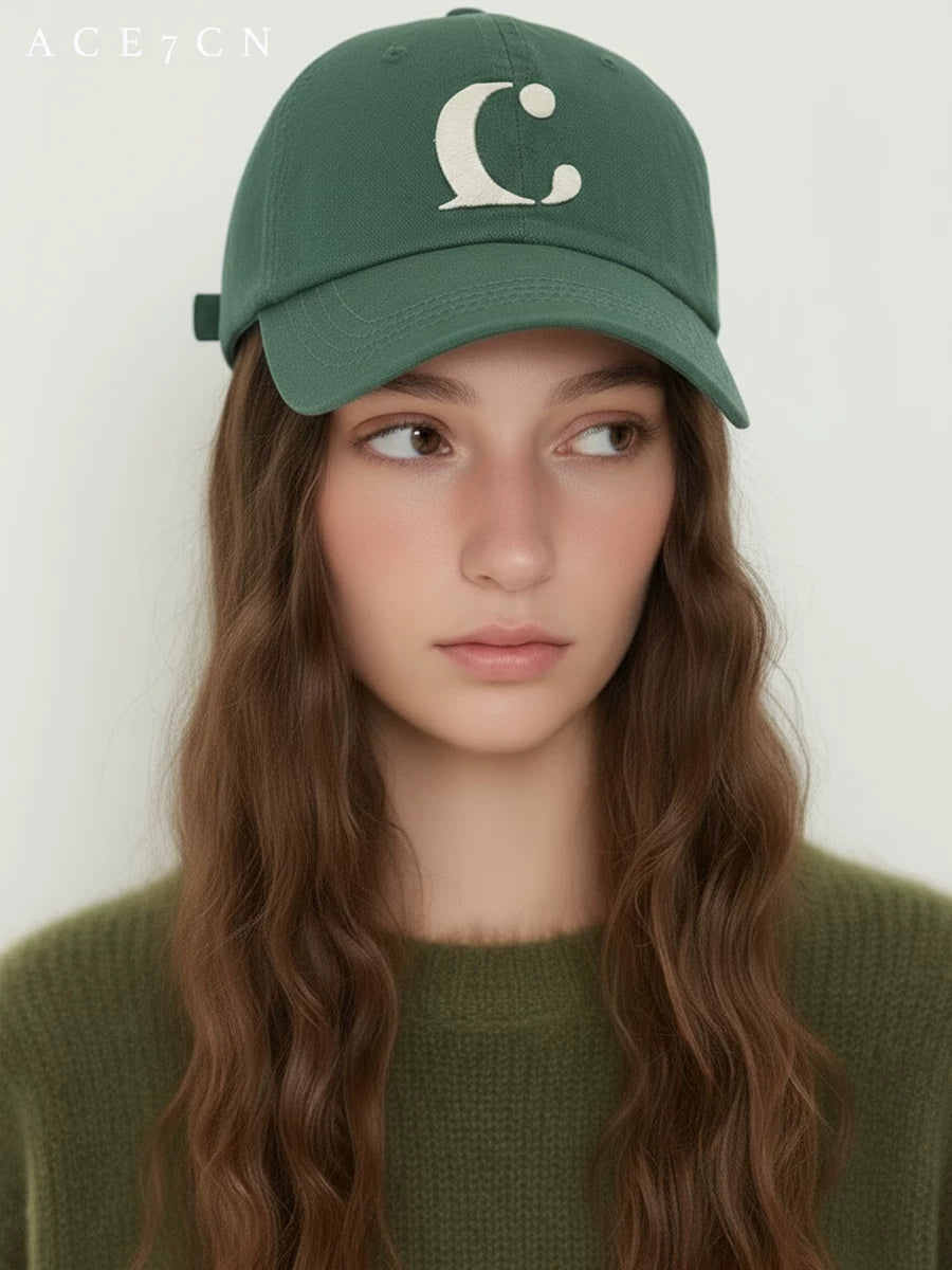 Letter C Soft-Crown Baseball Cap — ACE7CN