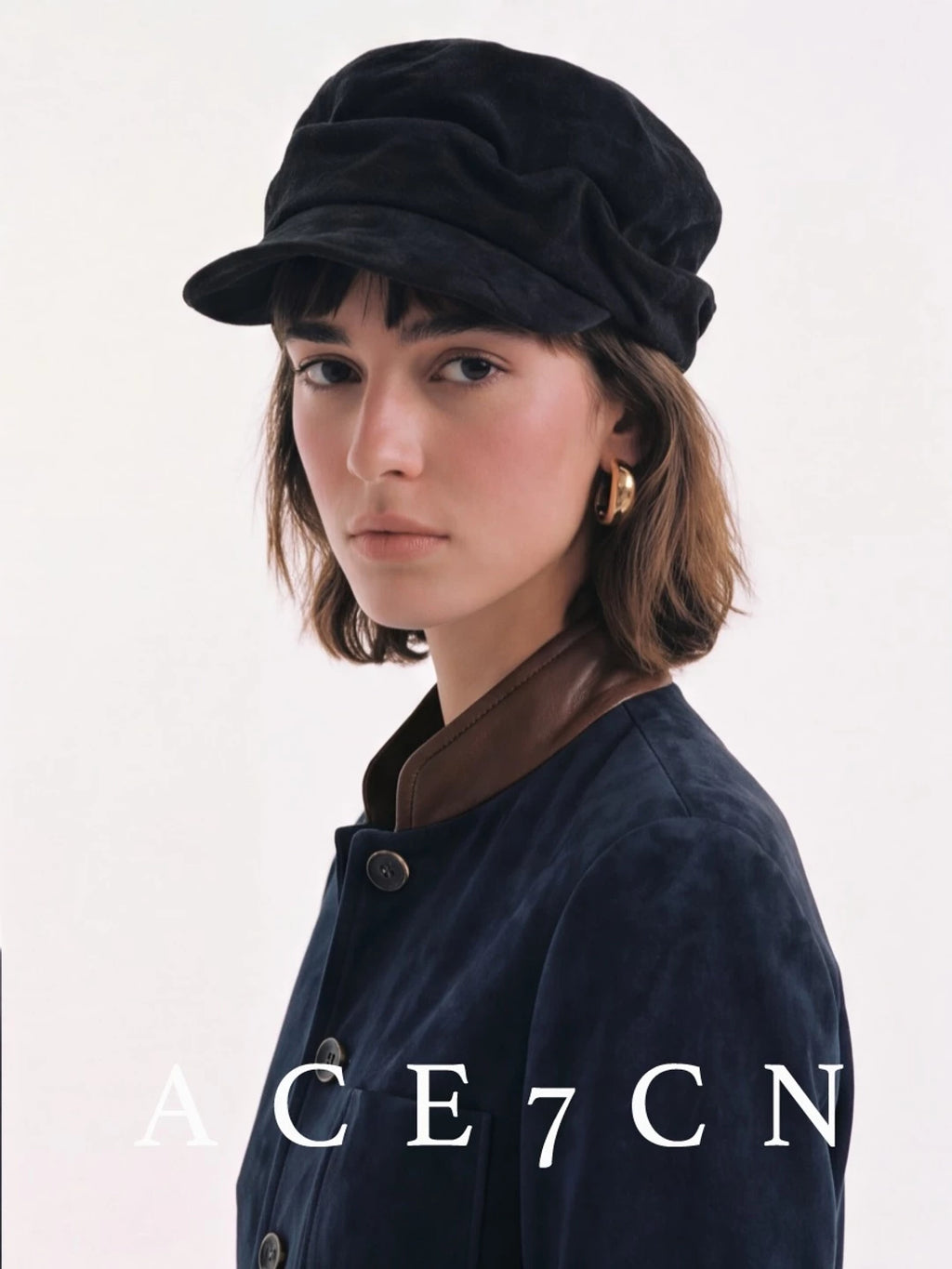 Japanese Niche Handmade Suede Flat-Top Hat Outdoor Riding
