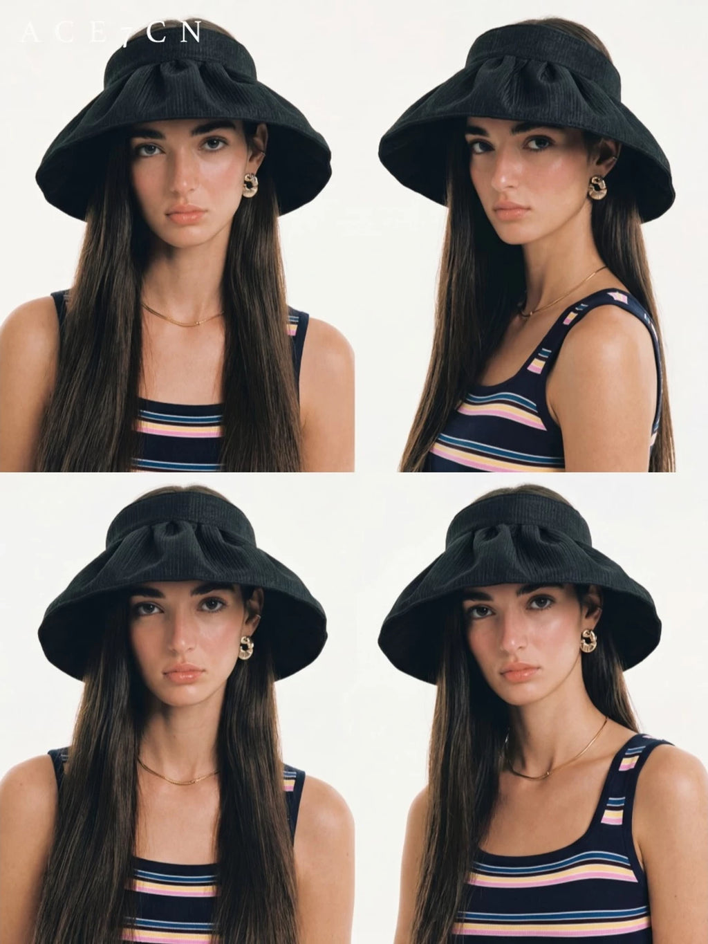 Wide-Brim Headband Visor — ACE7CN