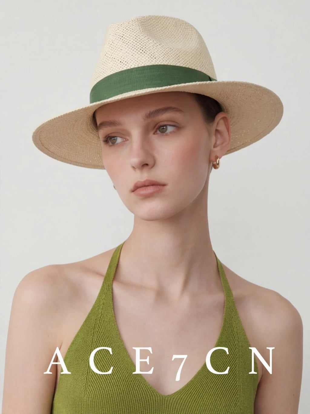 Structured Woven Straw Fedora — ACE7CN