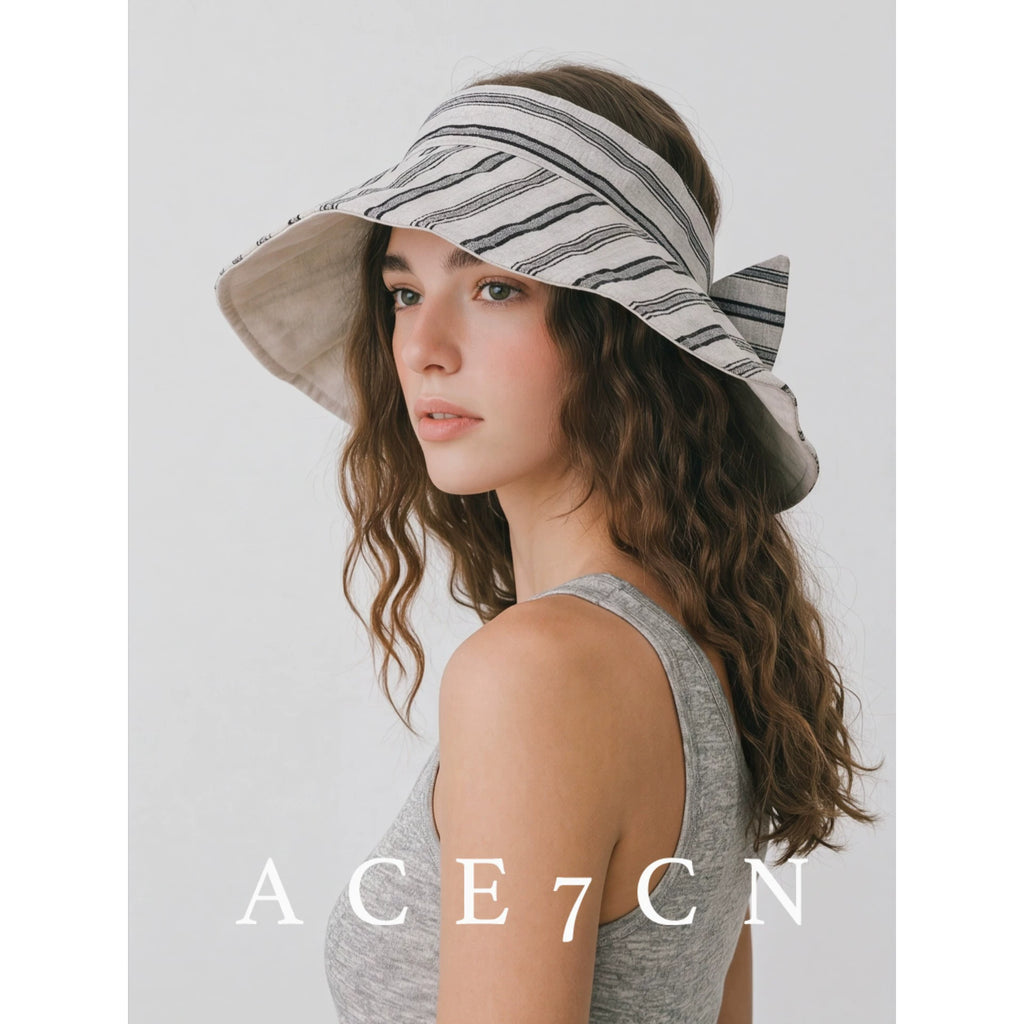 Striped Roll-Brim Visor — ACE7CN