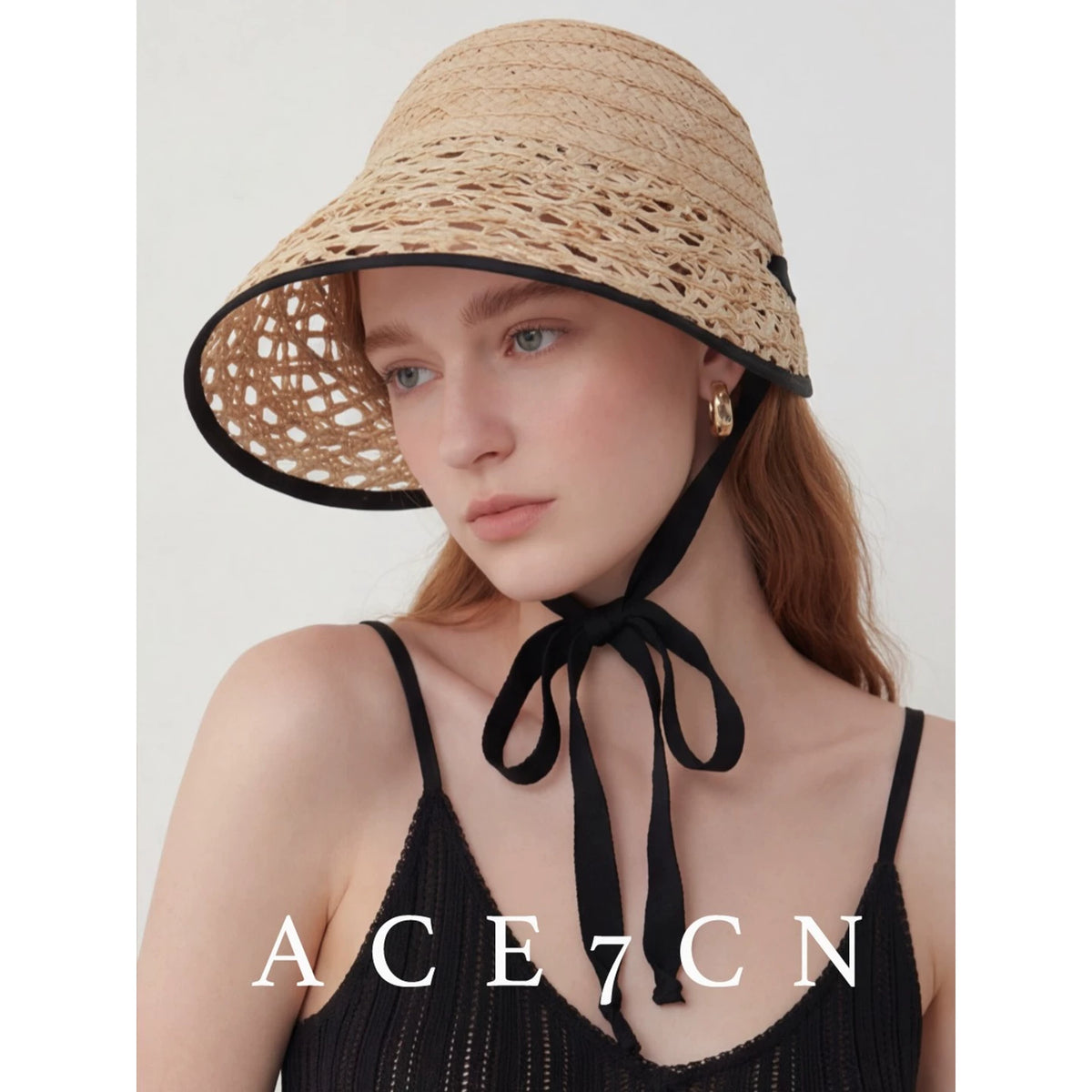 Openwork Raffia Hat — ACE7CN
