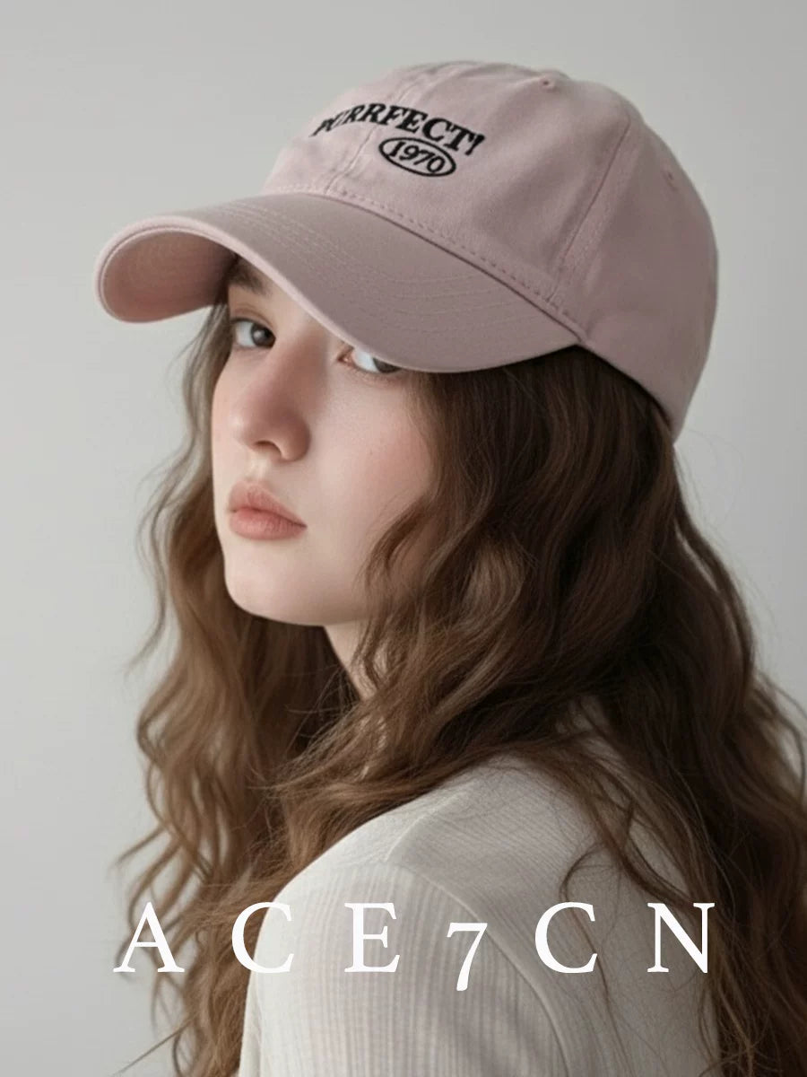 Letter-Detail Baseball Cap — ACE7CN