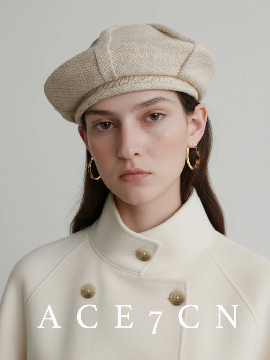 Slouchy Octagonal Painter Beret — ACE7CN