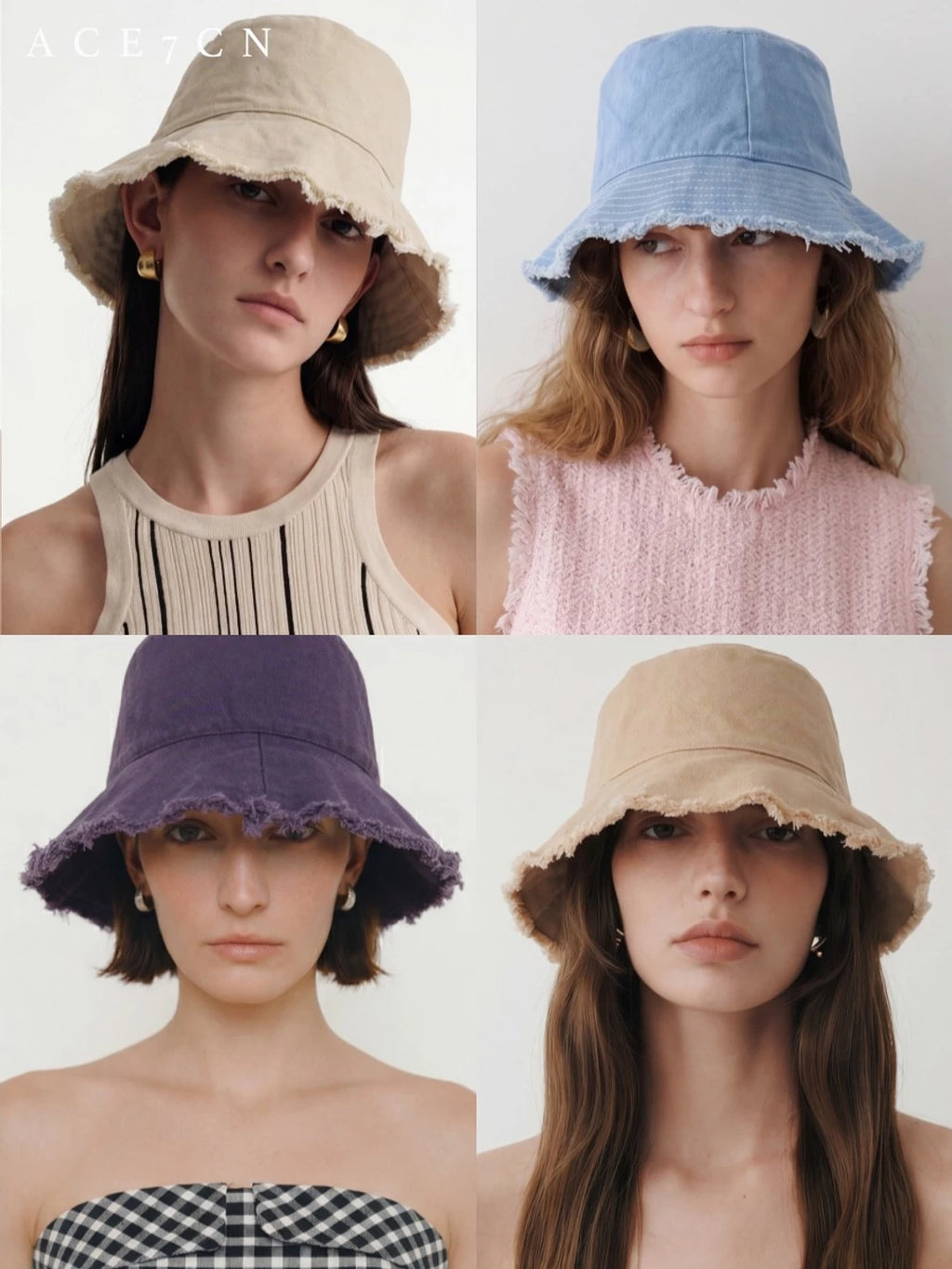 Lightweight Cotton Lampshade Bucket Hat — ACE7CN