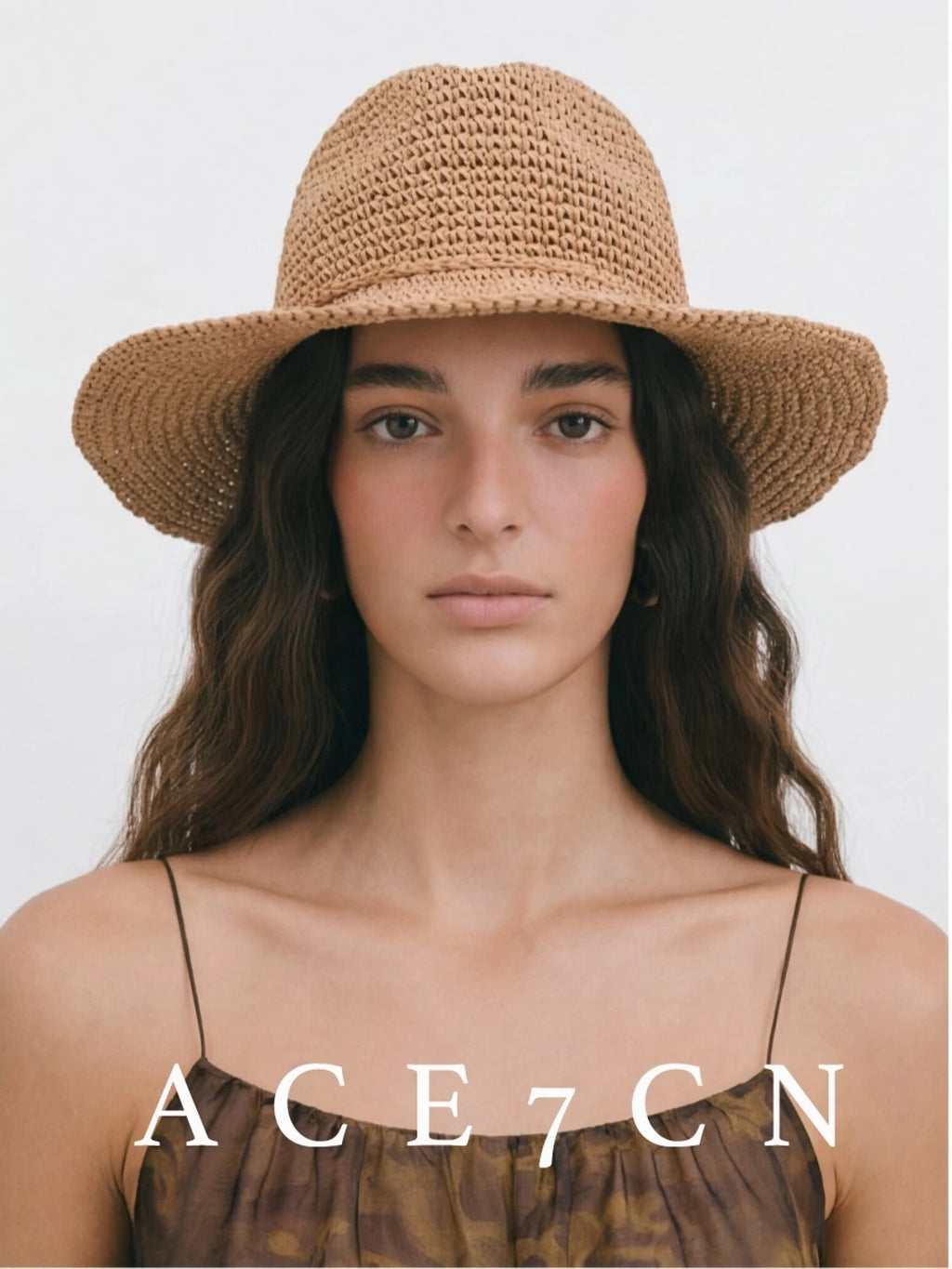 Wide-Brim Soft Straw Western Hat — ACE7CN
