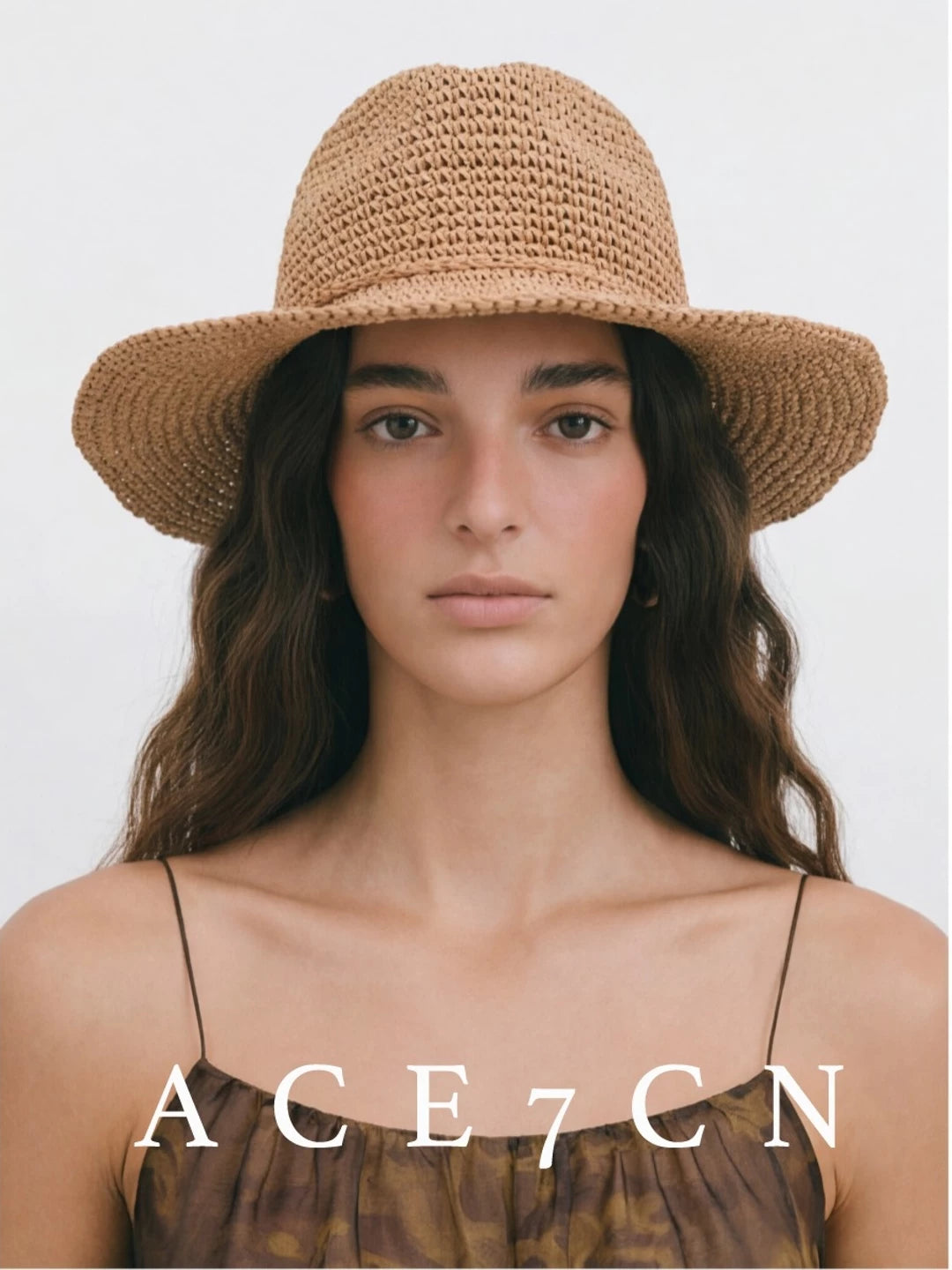 Wide-Brim Soft Straw Western Hat — ACE7CN