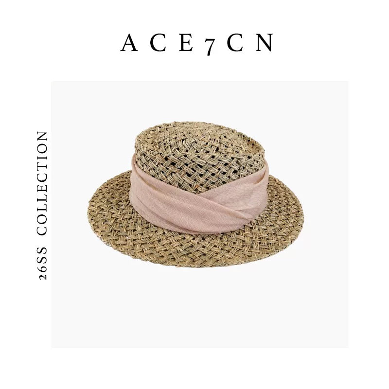Fine-Woven Straw Fedora — ACE7CN