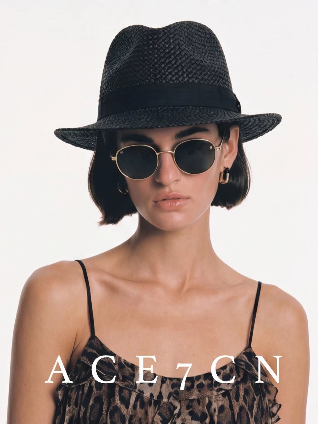 Short-Brim Paper-Straw Fedora — ACE7CN