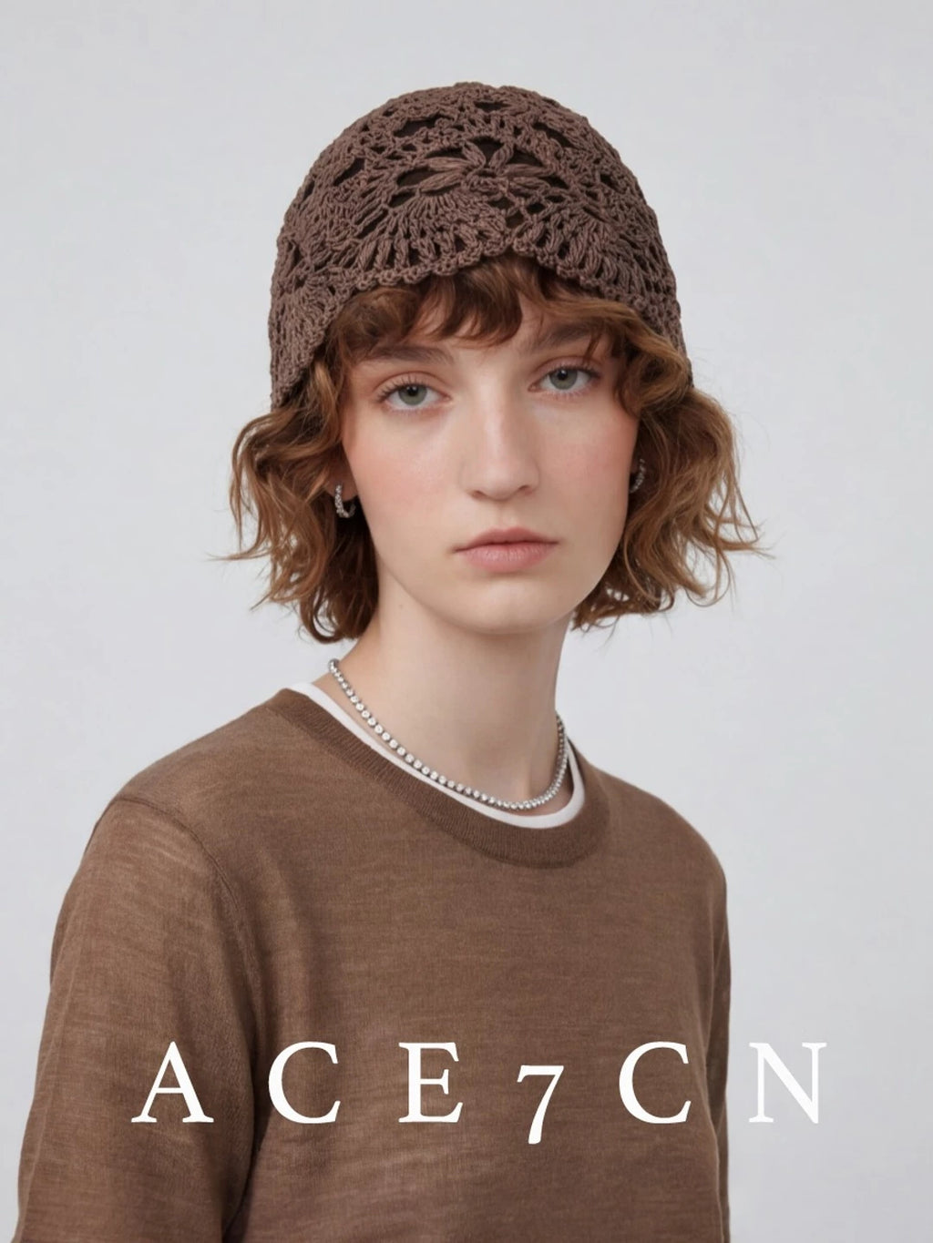 Openwork Knit Wrap Beanie — ACE7CN