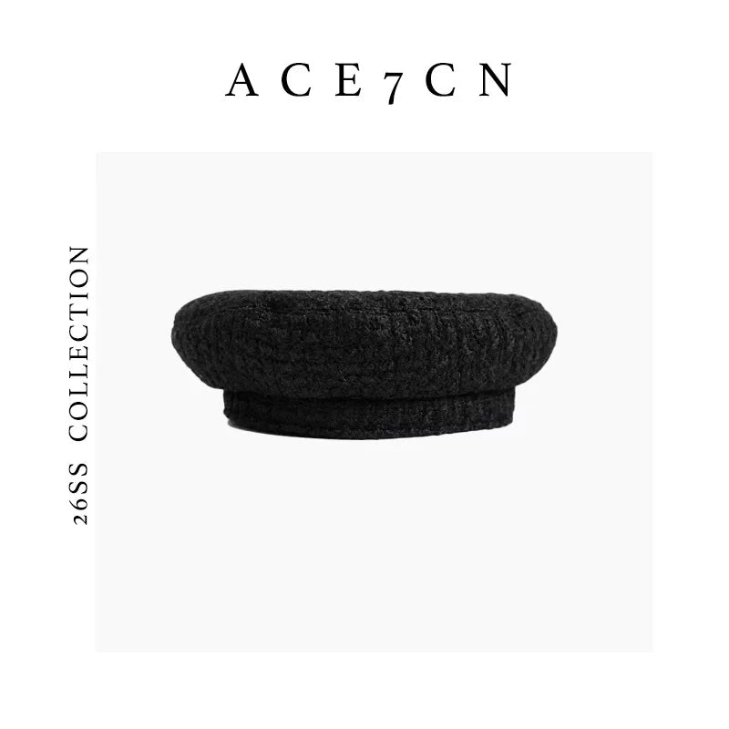 Petite Tweed Painter Beret — ACE7CN