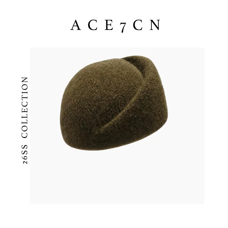 Brimless Wool-Blend Pillbox Hat — ACE7CN