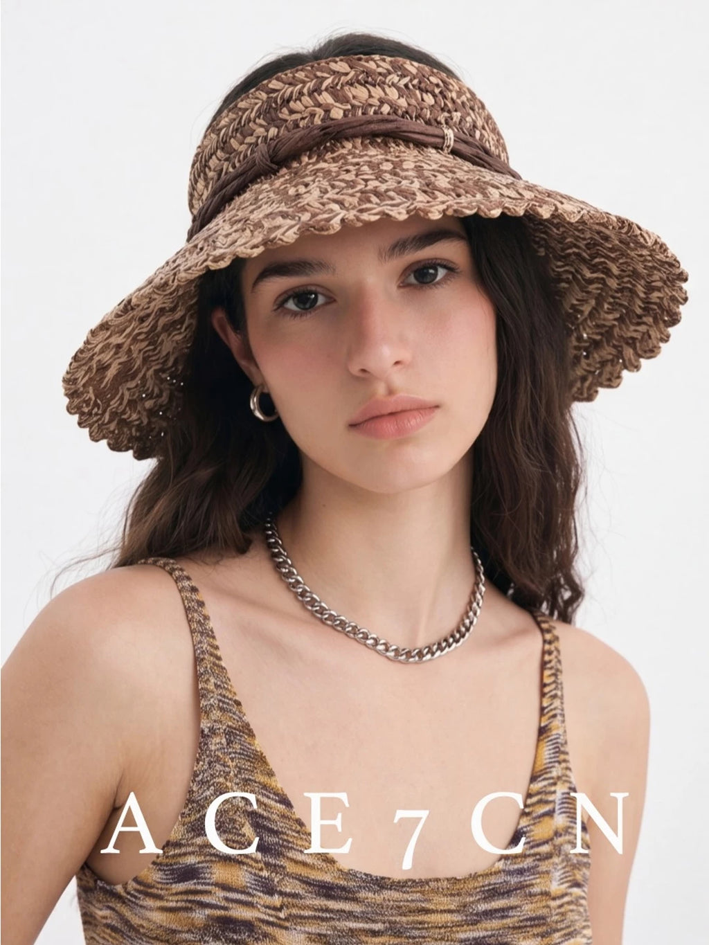 Crochet Straw Headband Visor — ACE7CN