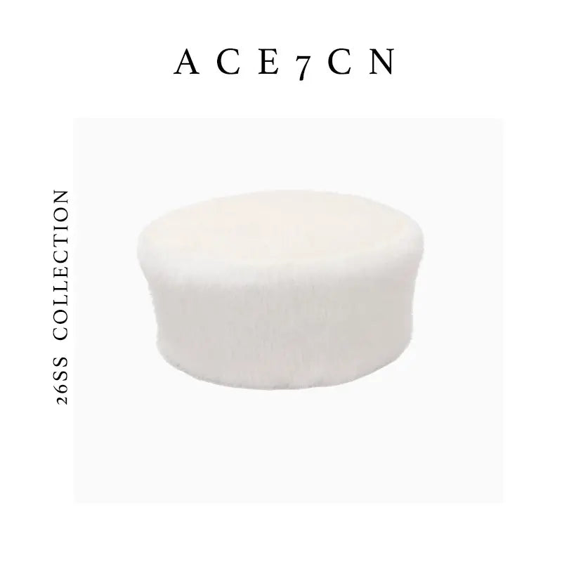 Faux-Mink Plush Pillbox Hat — ACE7CN