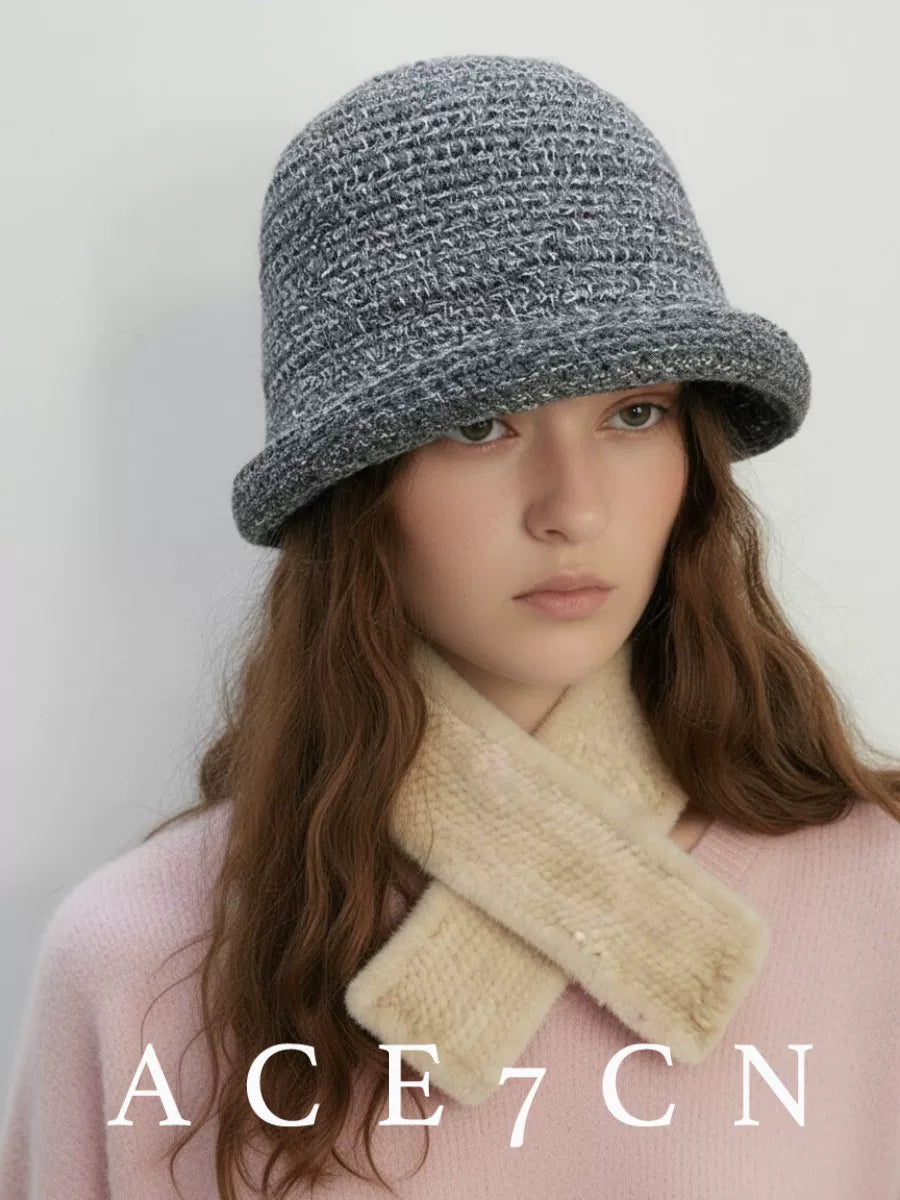 Hand-Crochet Roll-Brim Bucket Hat — ACE7CN