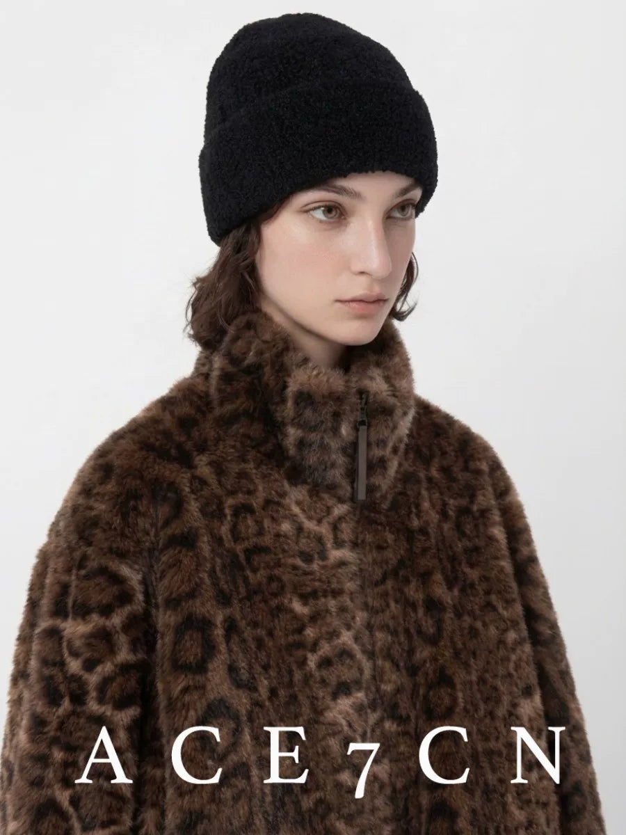 Cuffed Alpaca Bouclé Beanie — ACE7CN