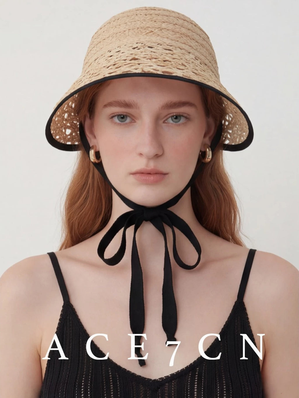 Openwork Raffia Hat — ACE7CN