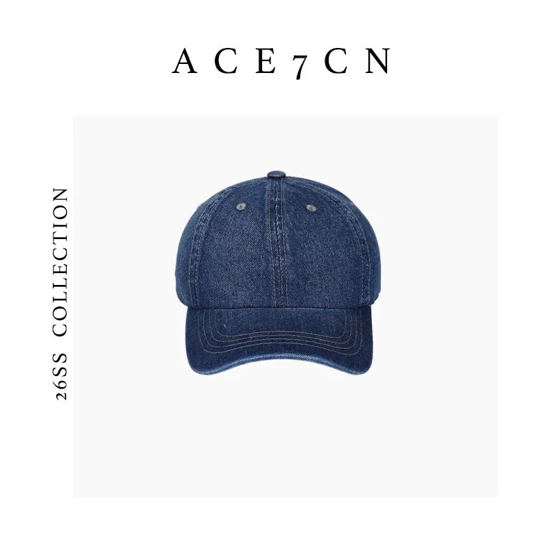 Washed Denim Baseball Cap — ACE7CN