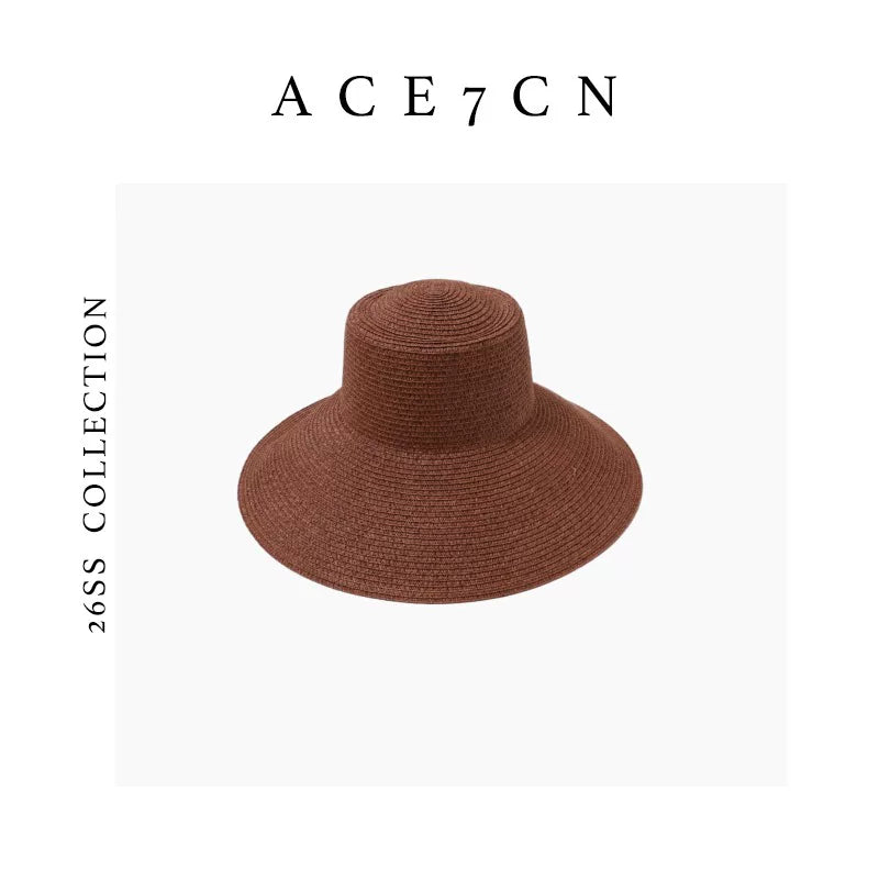 Wide-Brim Straw Sun Hat — ACE7CN