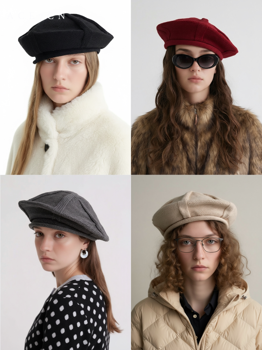 Relaxed Knit Wool Beret — ACE7CN