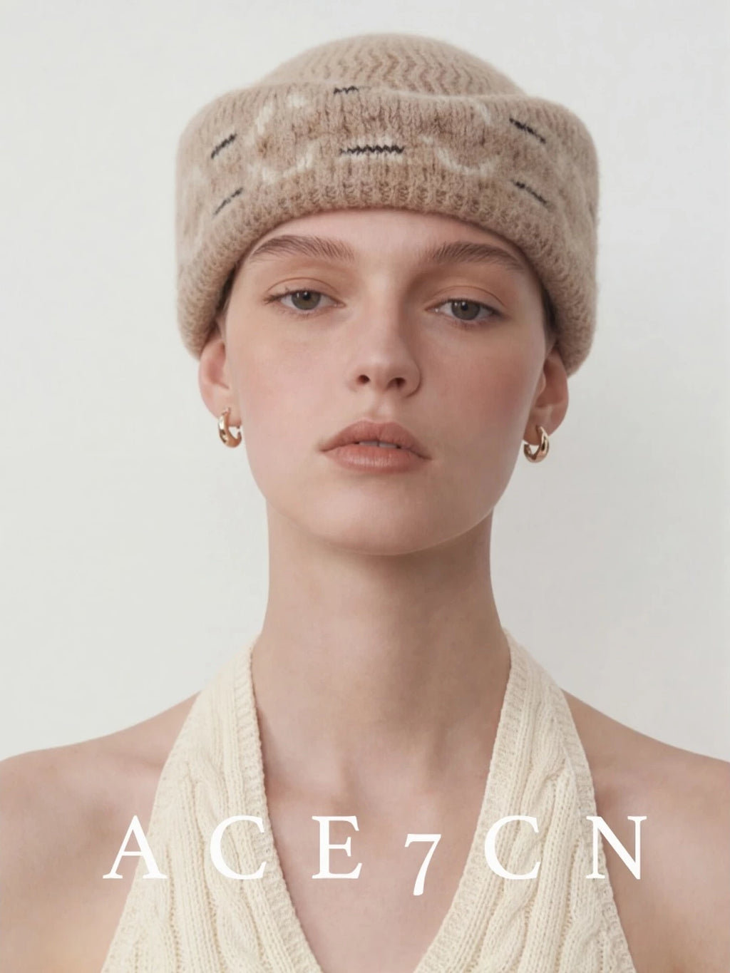 Jacquard Knit Pillbox Hat — ACE7CN