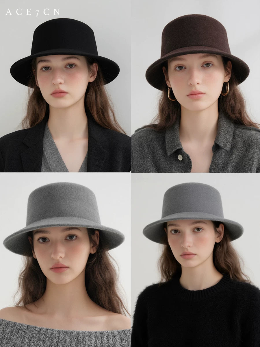Short-Brim Wool Fedora — ACE7CN