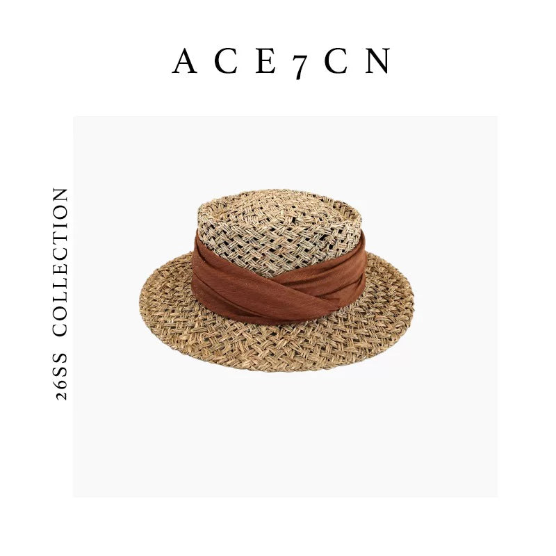 Fine-Woven Straw Fedora — ACE7CN