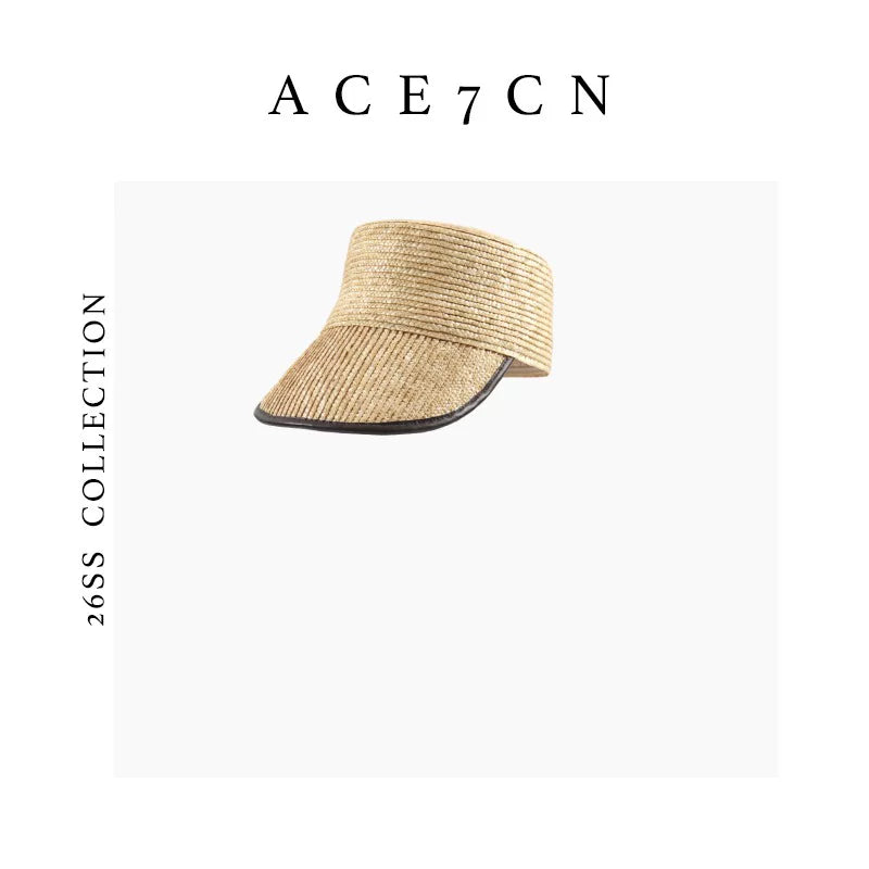 Hand-Woven Wheat-Straw Equestrian Cap — ACE7CN