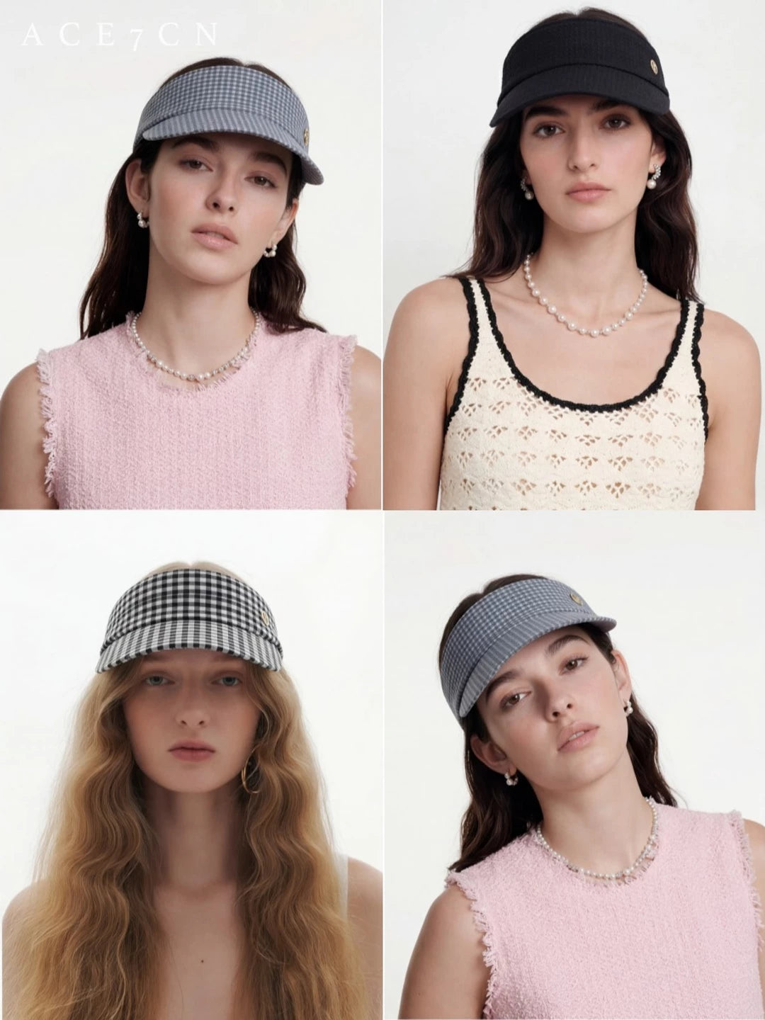 Plaid Headband Visor — ACE7CN