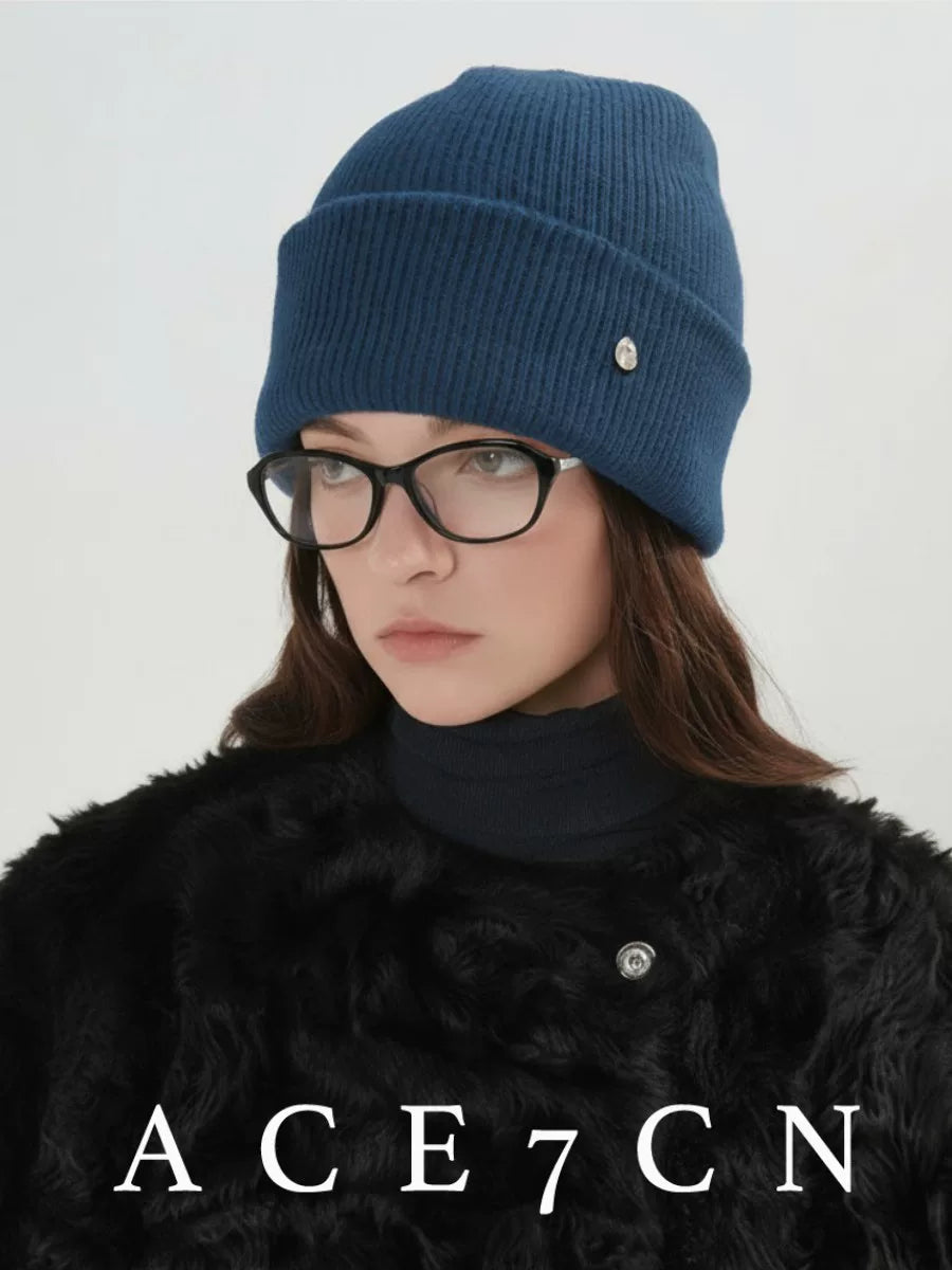 Roll-Brim Wool Ear-Flap Beanie — ACE7CN