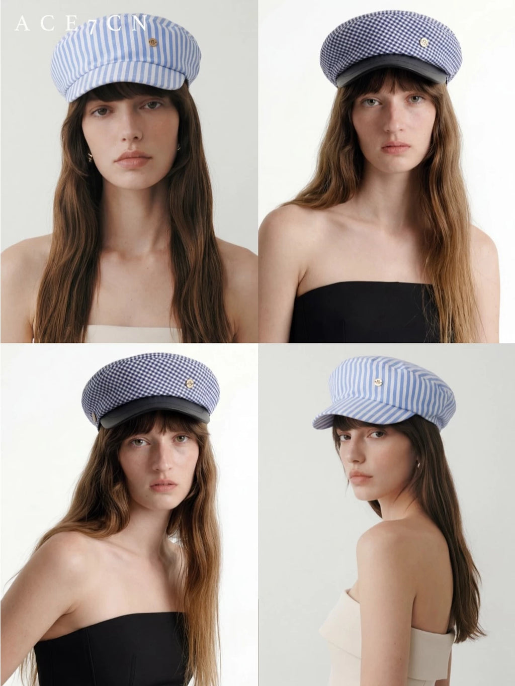 Lightweight Plaid Newsboy Cap — ACE7CN