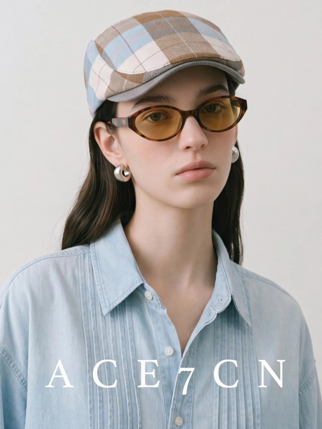 Lightweight Plaid Flat Cap — ACE7CN