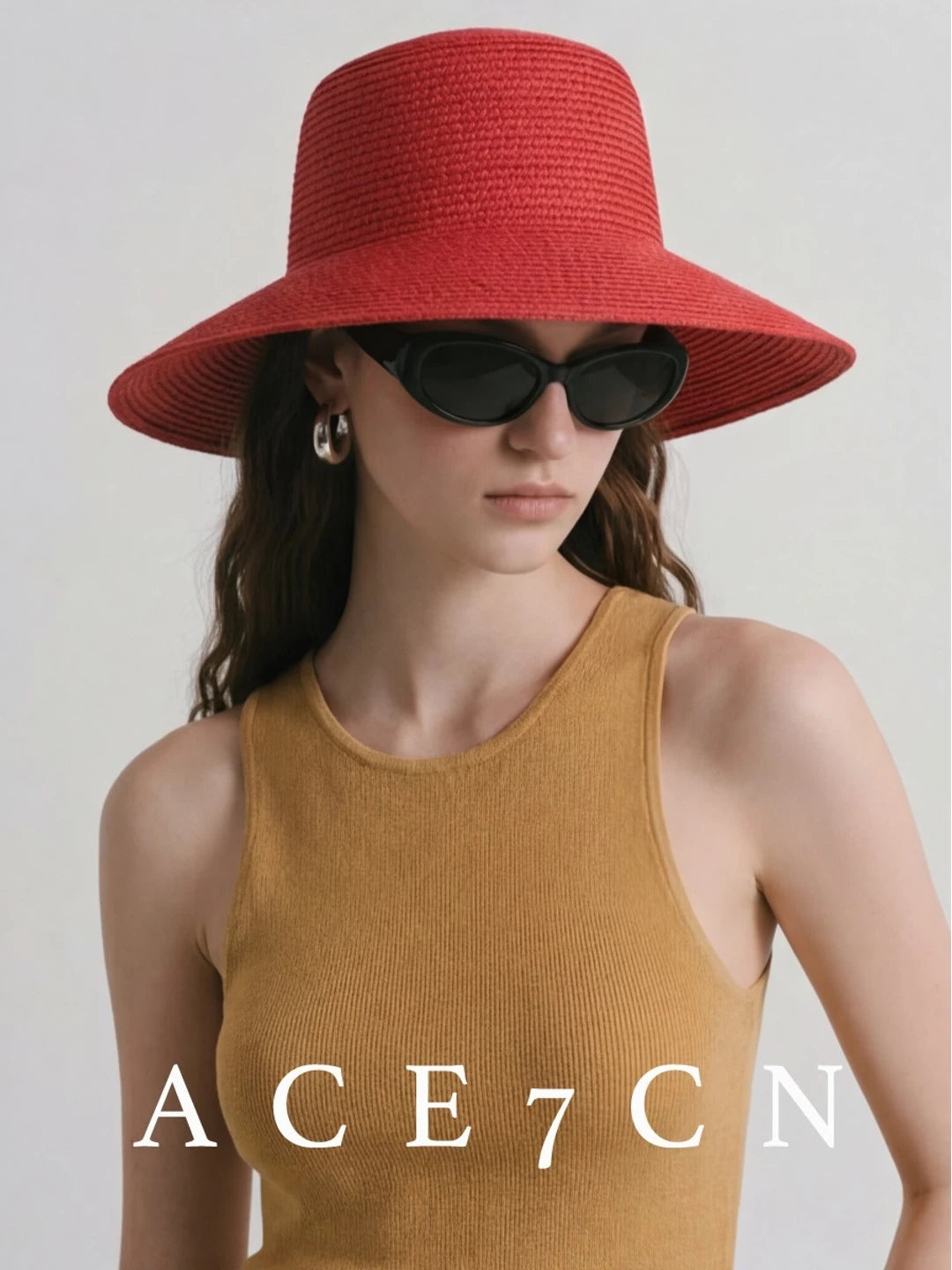 Wide-Brim Straw Sun Hat — ACE7CN