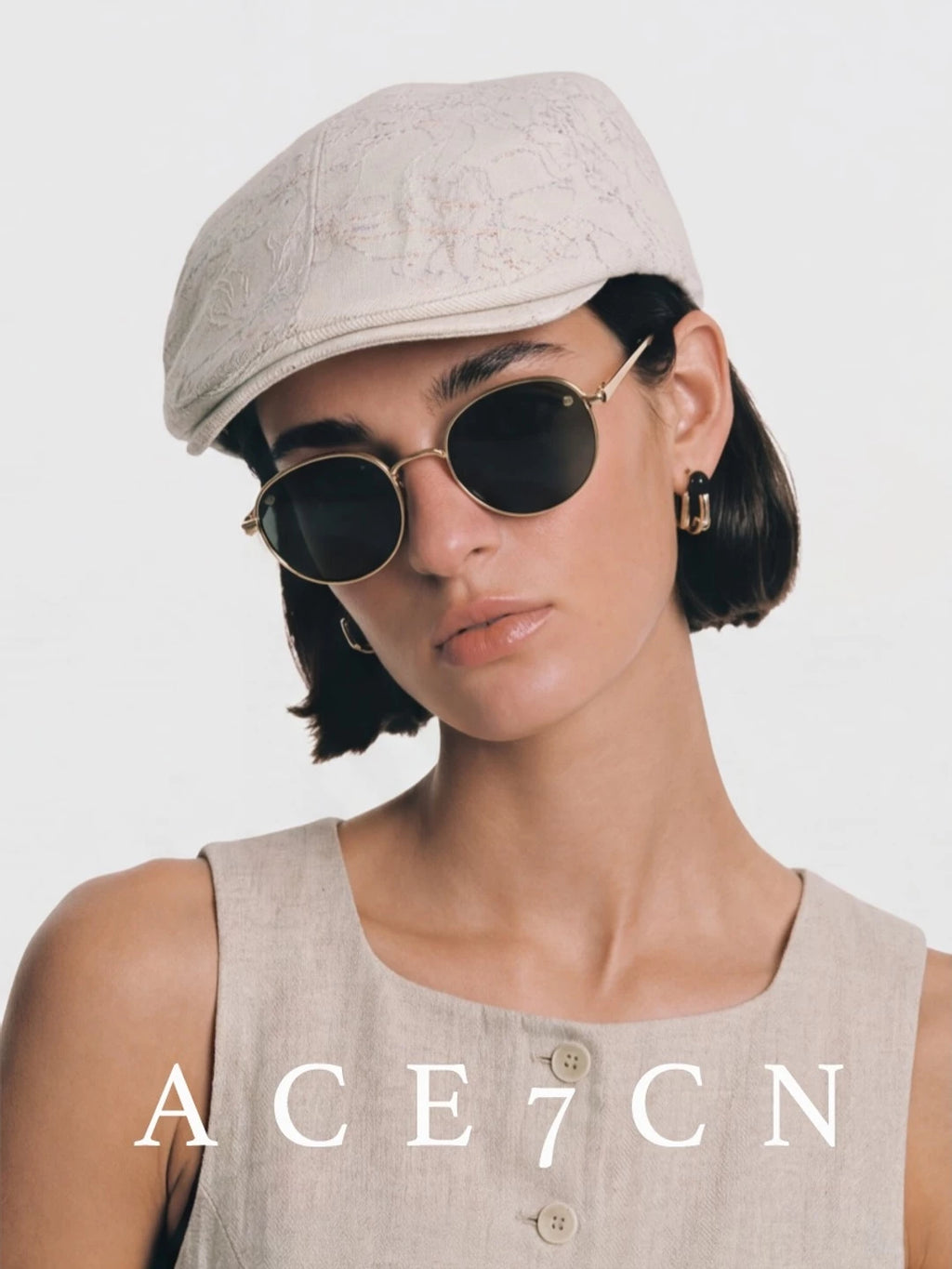 Jacquard Cotton Flat Cap — ACE7CN