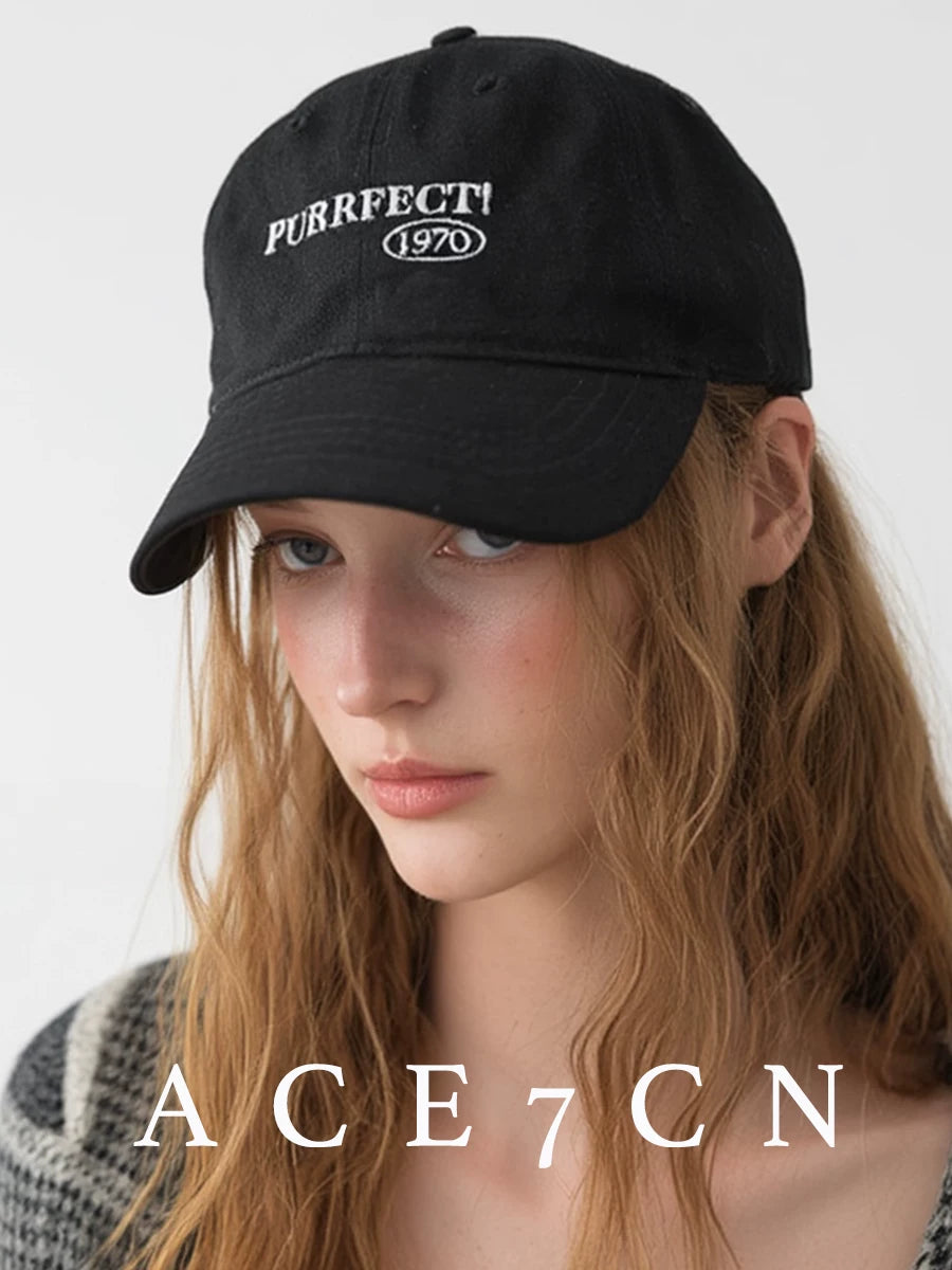 Letter-Detail Baseball Cap — ACE7CN