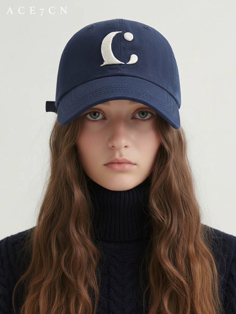 Letter C Soft-Crown Baseball Cap — ACE7CN