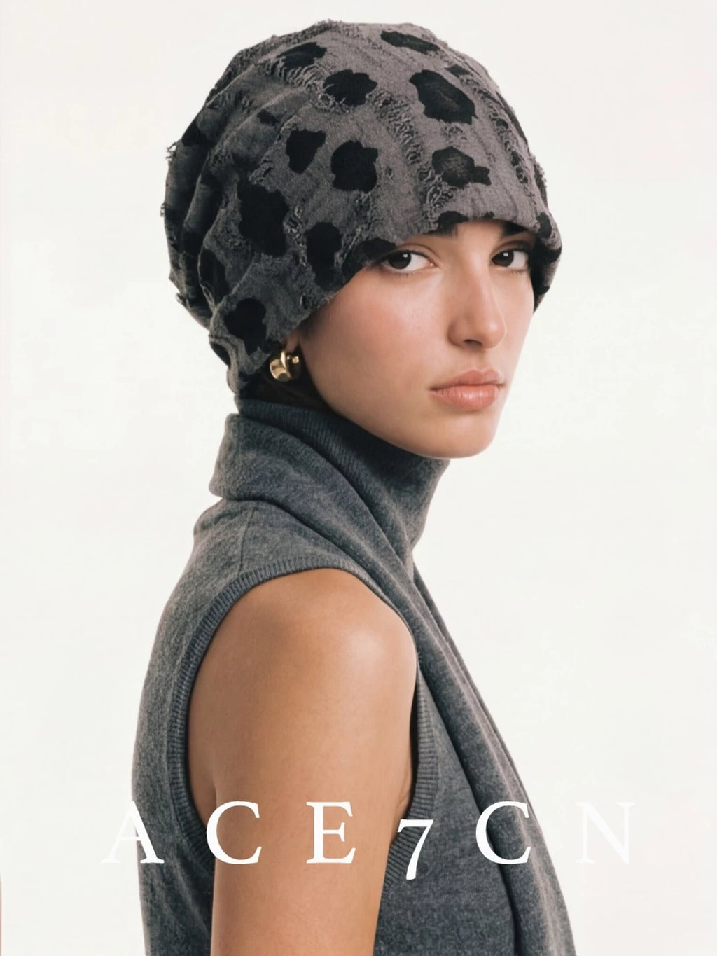 Leopard Slouch Head Scarf Hat — ACE7CN