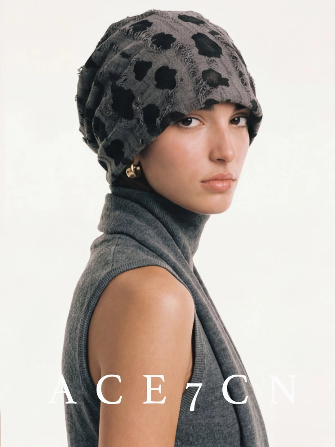 Leopard Slouch Head Scarf Hat — ACE7CN