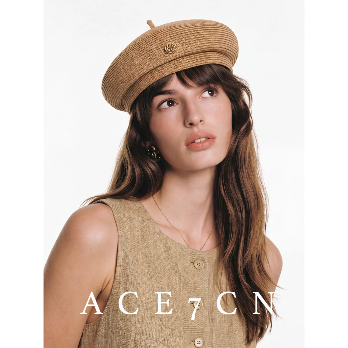 Camellia Sculpted Straw Pillbox Hat — ACE7CN