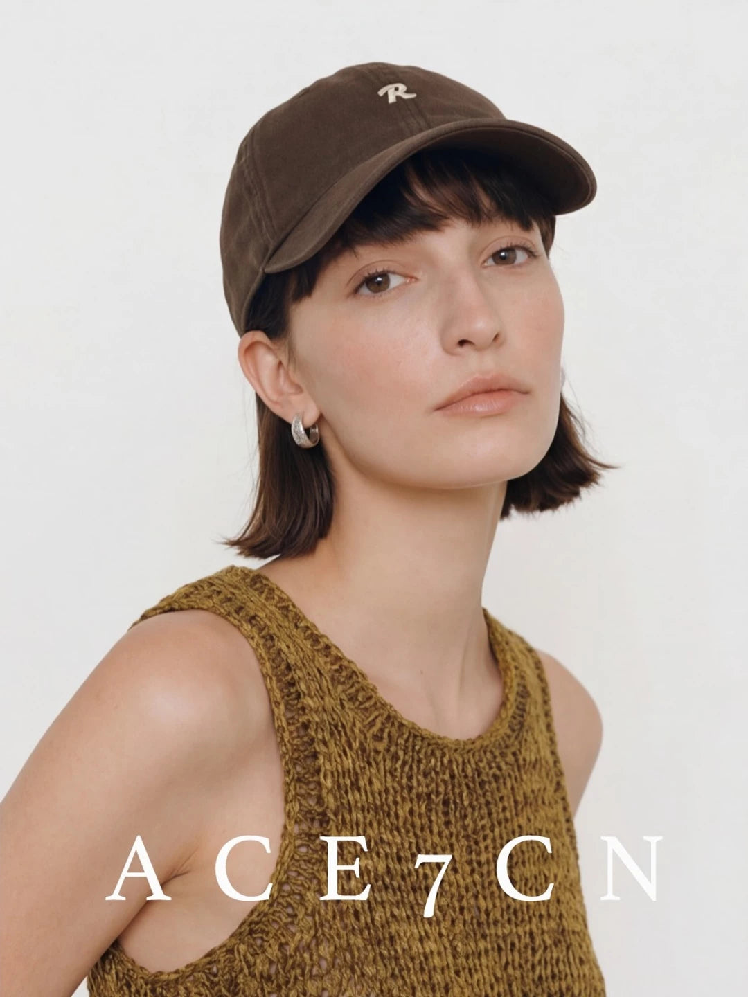 Embroidered Soft-Crown Denim Baseball Cap — ACE7CN