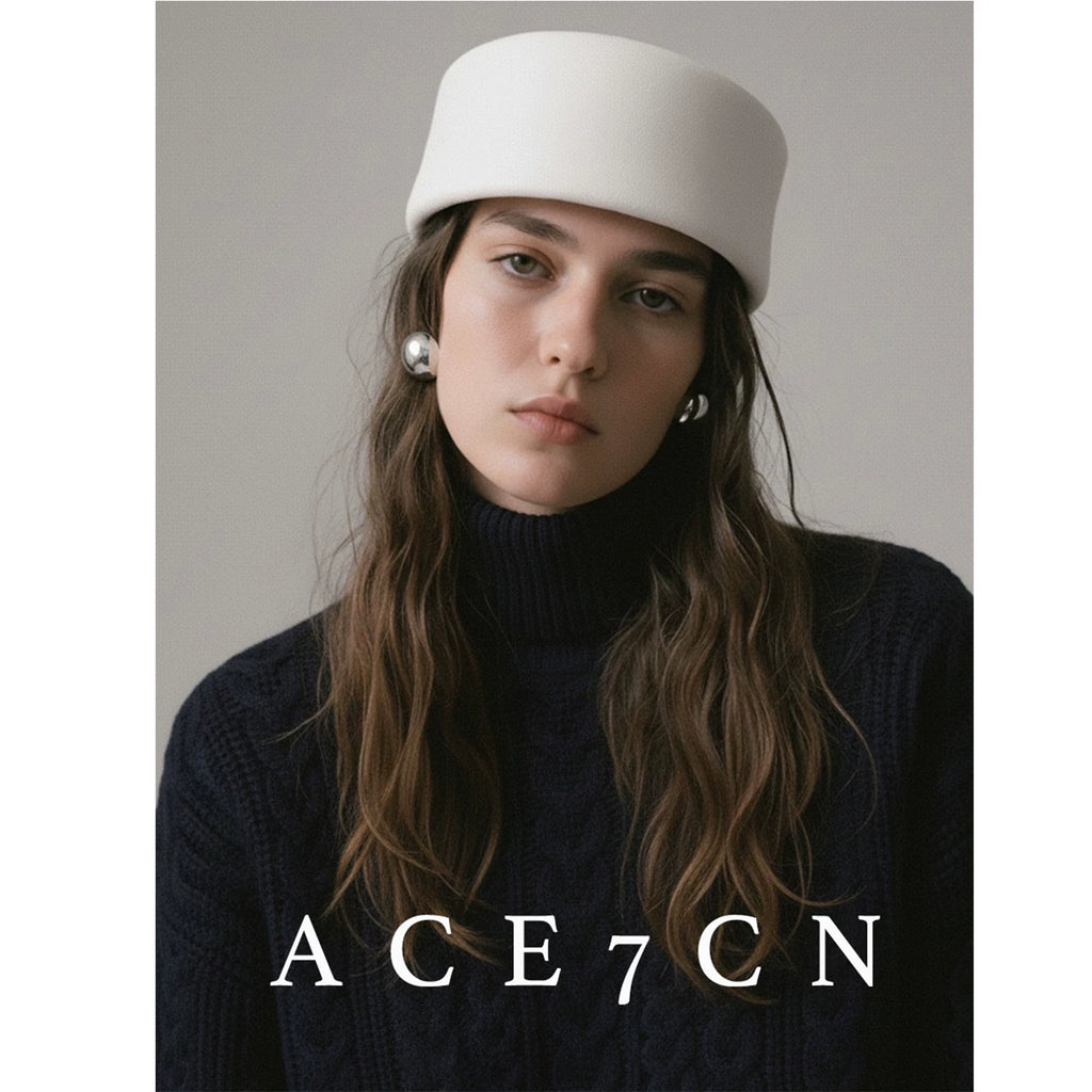 Round-Crown Wool Pillbox Hat — ACE7CN