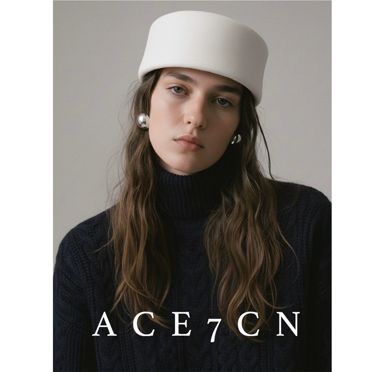 Round-Crown Wool Pillbox Hat — ACE7CN