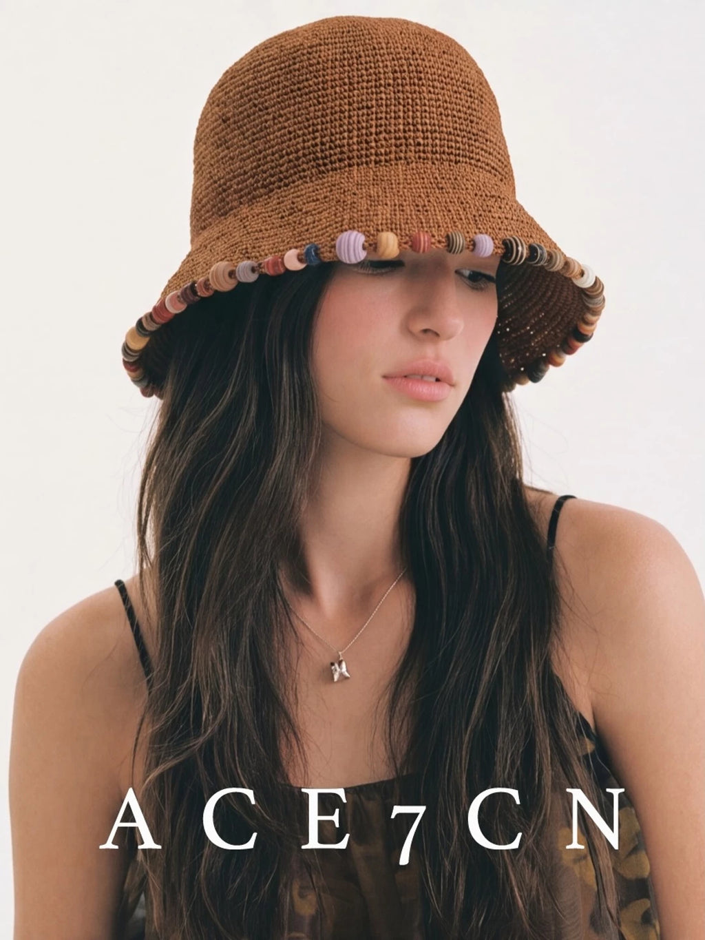 Gemstone-Trim Bucket Hat — ACE7CN