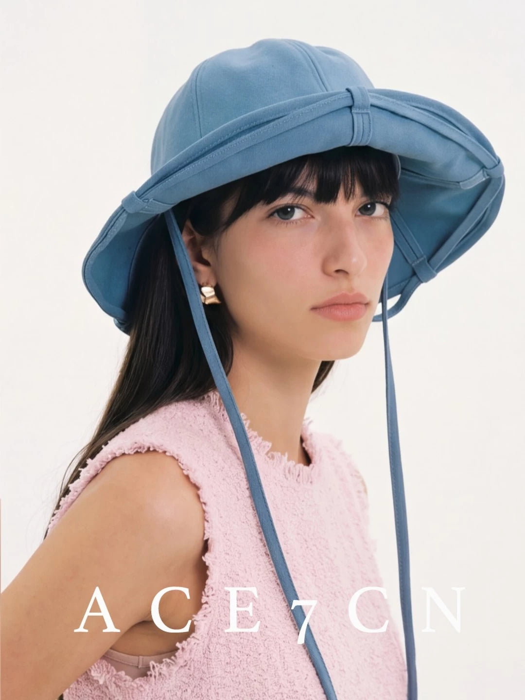 Convertible Washed Denim Bucket Hat — ACE7CN